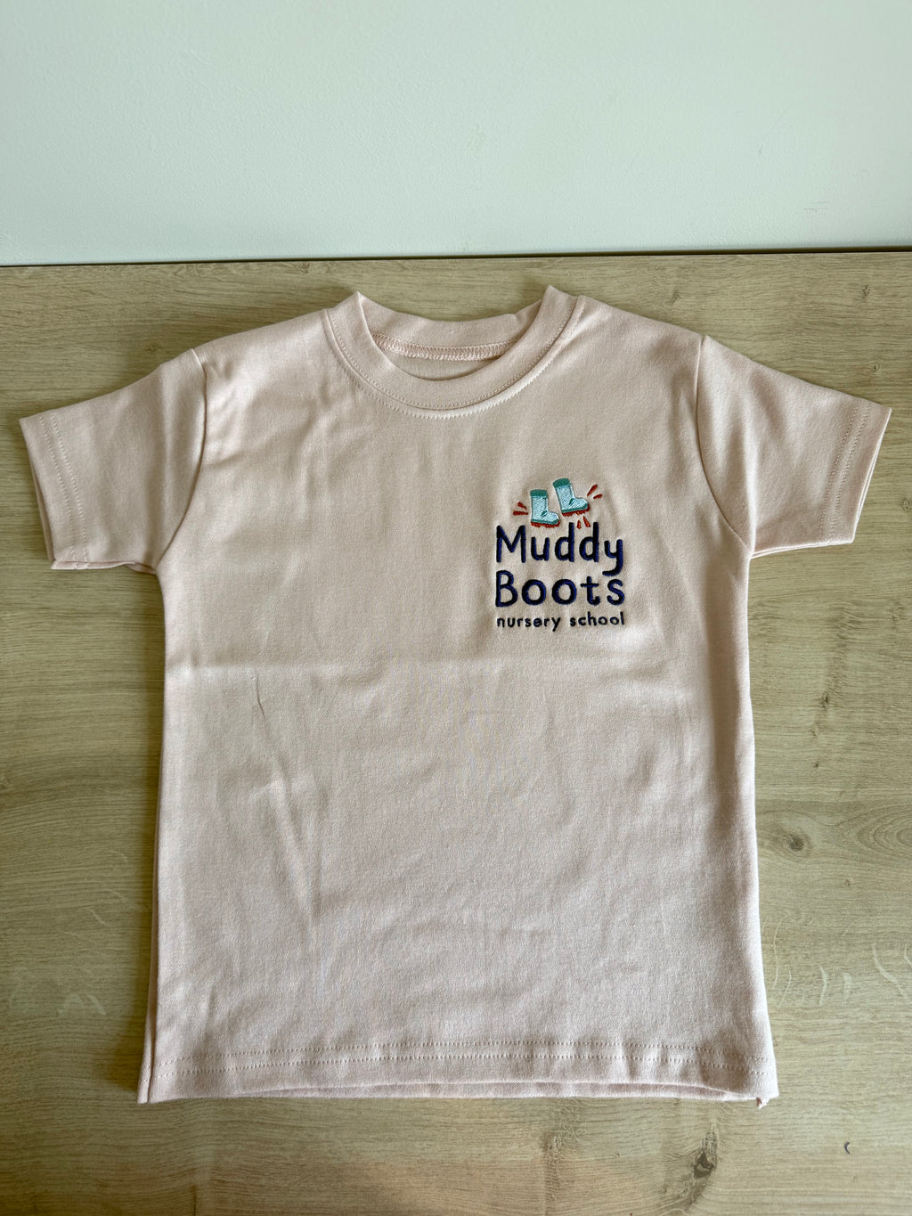 Muddy Boots T-Shirt Blush Pink