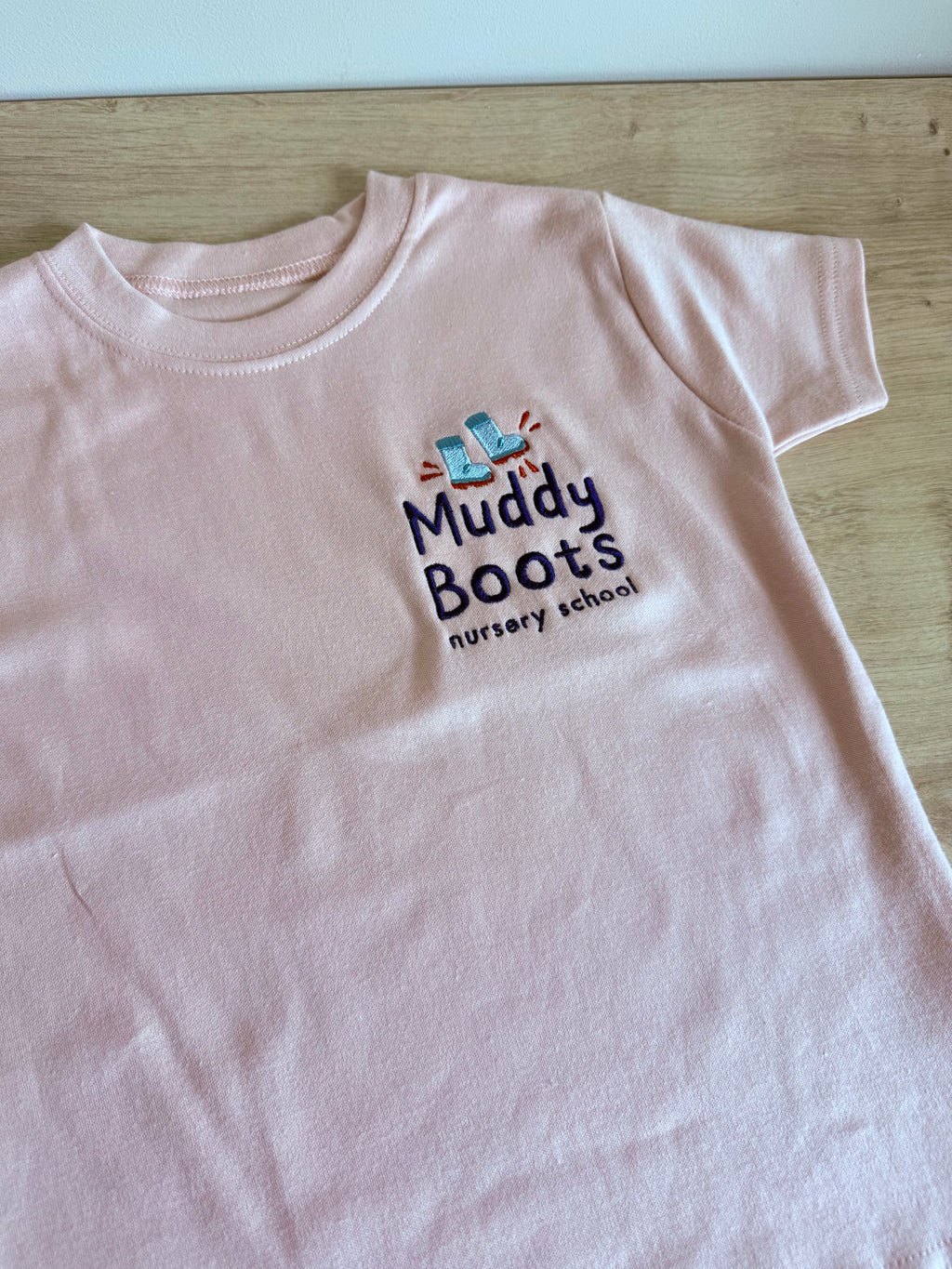 Muddy Boots T-Shirt Blush Pink