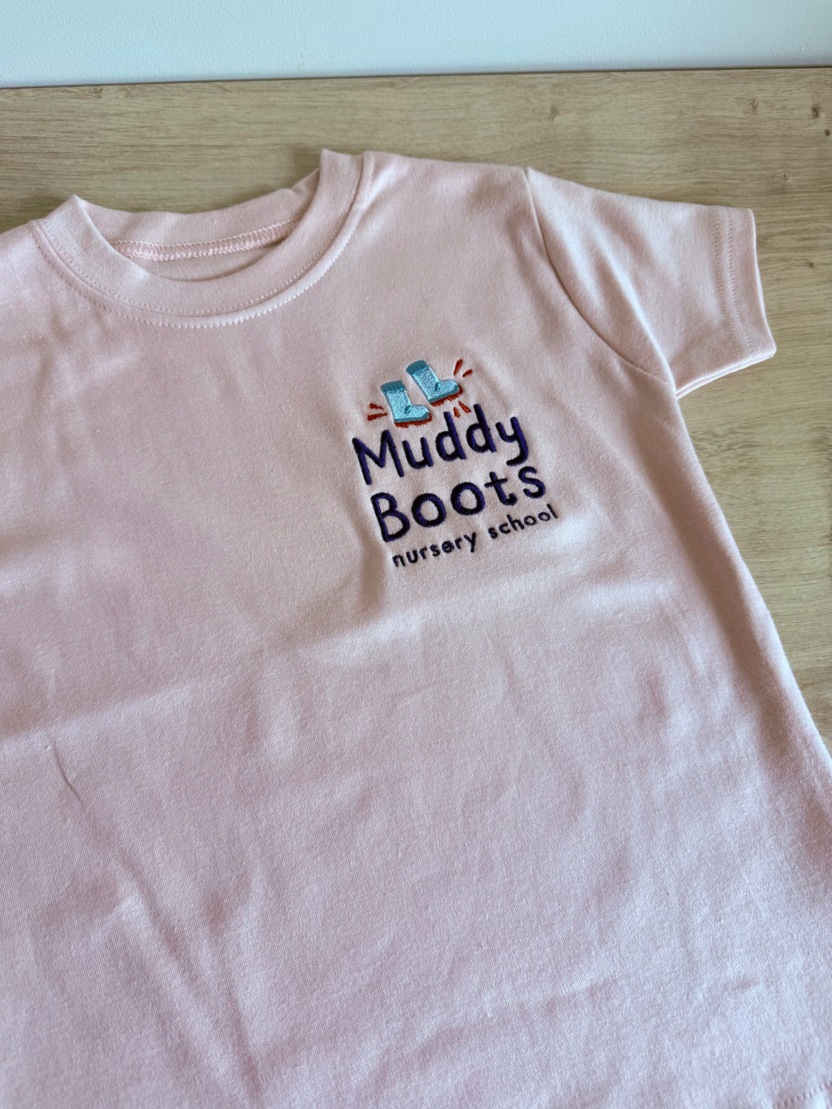 Muddy Boots T-Shirt Blush Pink