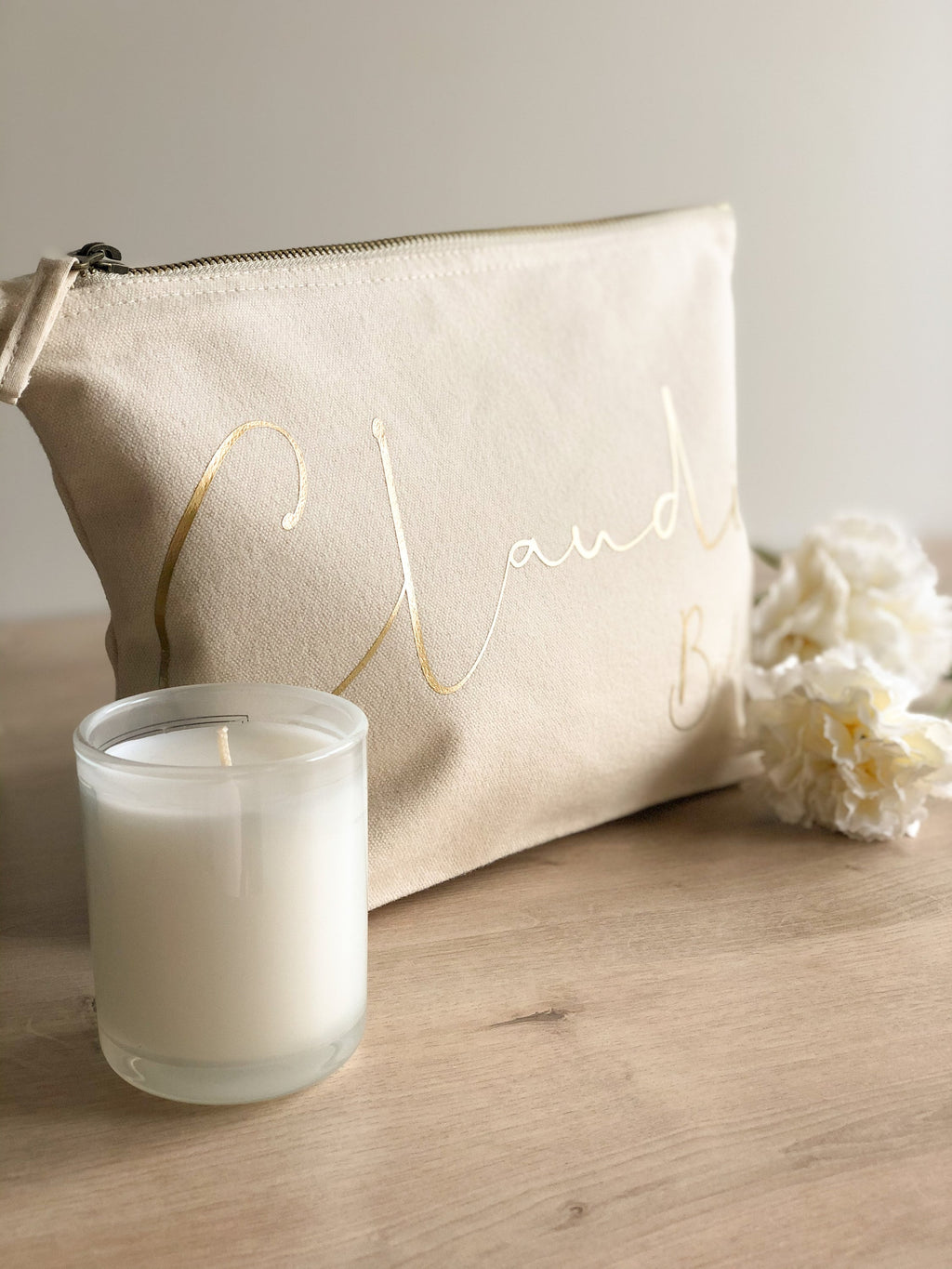Bride Makeup Bag | Personalised Bride Cosmetic Bag | Wedding Gift | Bridal Prep Gift | Makeup Bag