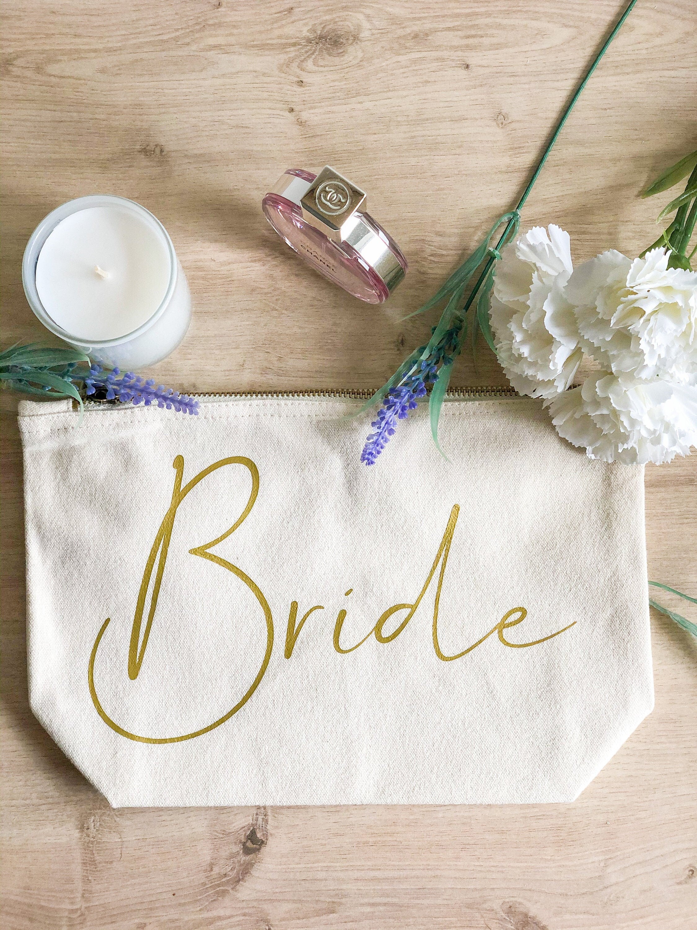 Bride Makeup Bag | Personalised Makeup Bag | Cosmetic Bag | Personalised Gift | Engagement Gift