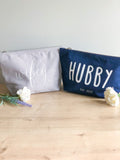 Wifey and Hubby Cosmetic Bag | Wifey Makeup Bag | Hubby Wash Bag | Wedding Gift | Gifts for Couples | Cosmetic Bag | Makeup Bag