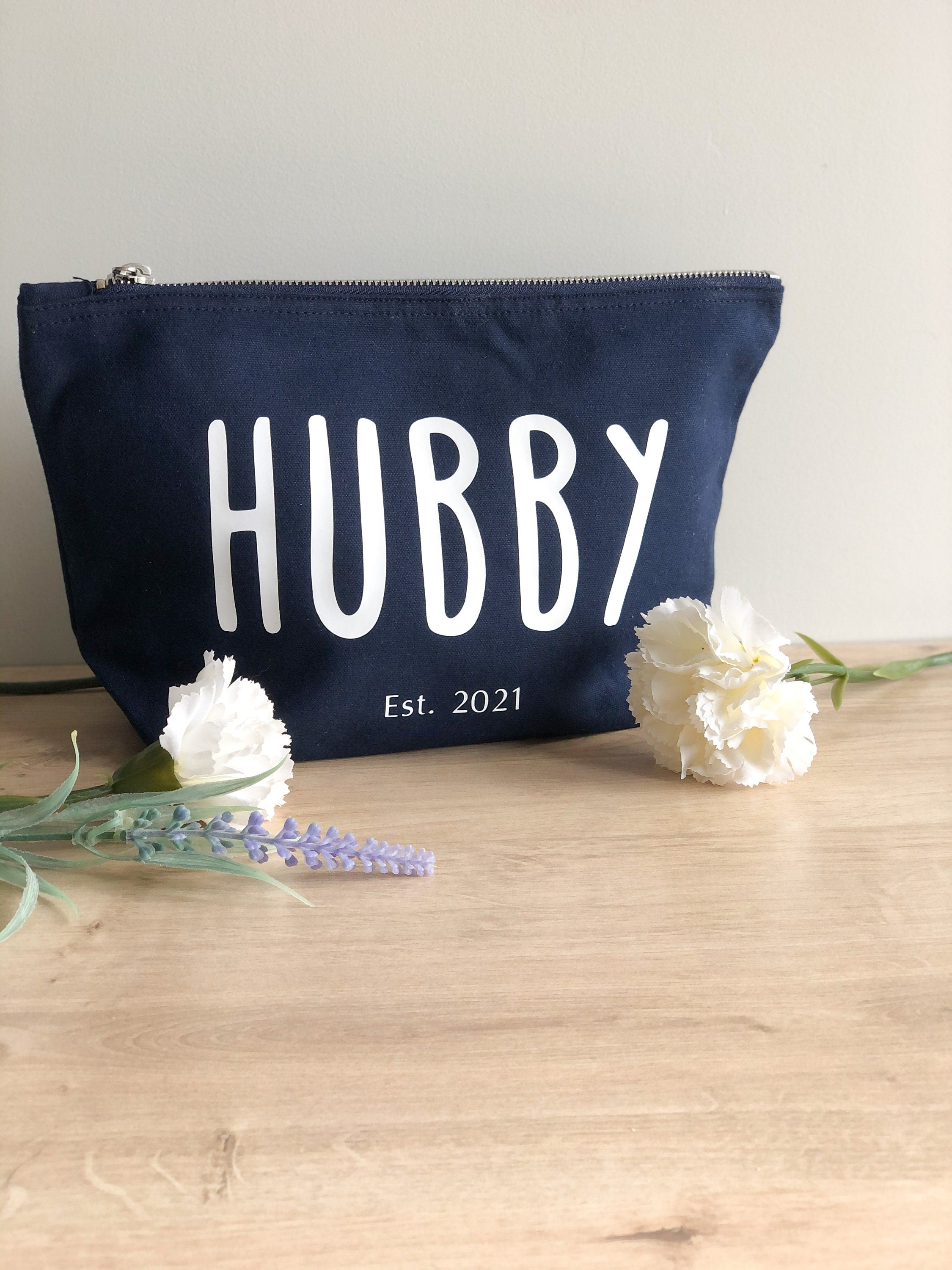 Wifey and Hubby Cosmetic Bag | Wifey Makeup Bag | Hubby Wash Bag | Wedding Gift | Gifts for Couples | Cosmetic Bag | Makeup Bag