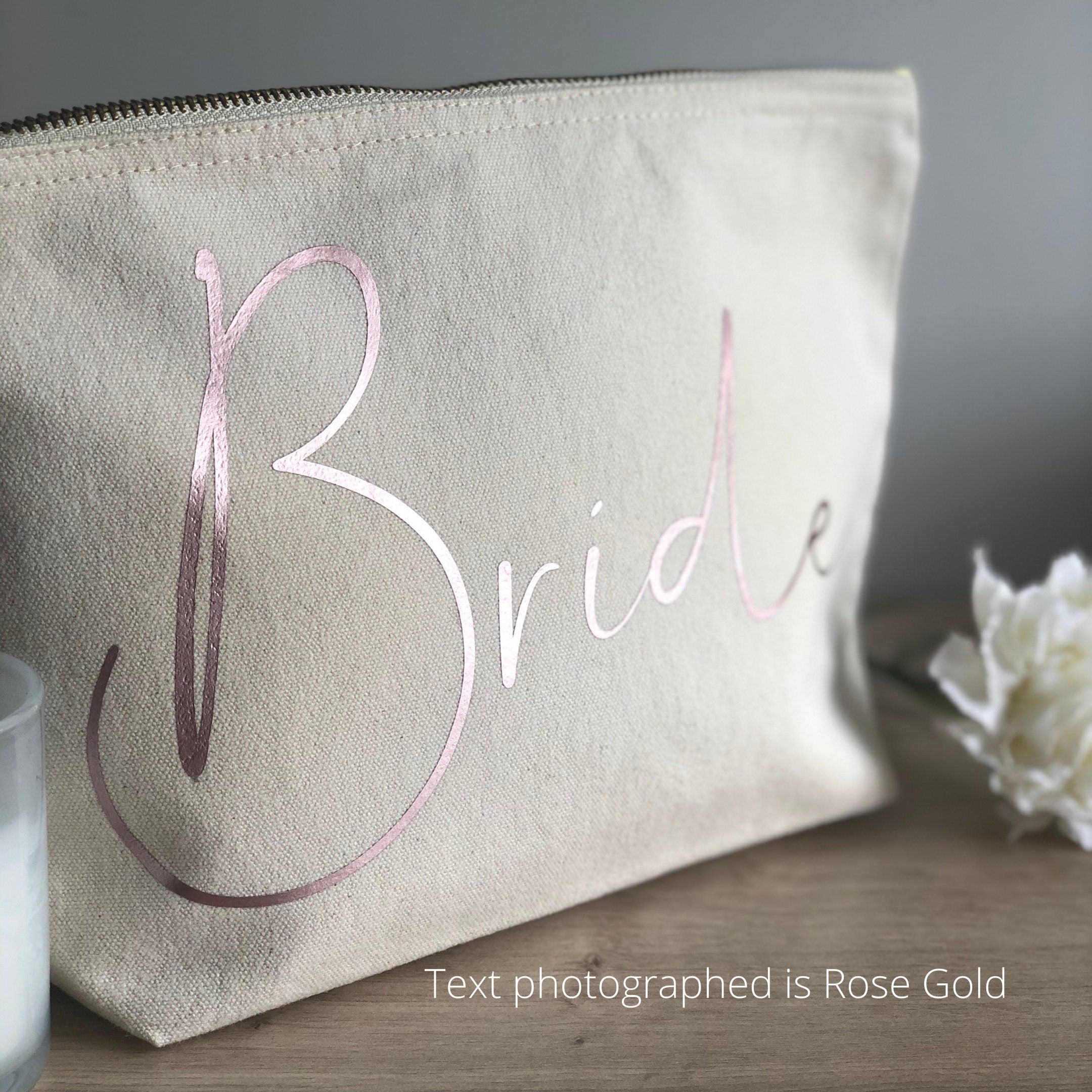 Bride Makeup Bag | Personalised Makeup Bag | Cosmetic Bag | Personalised Gift | Engagement Gift