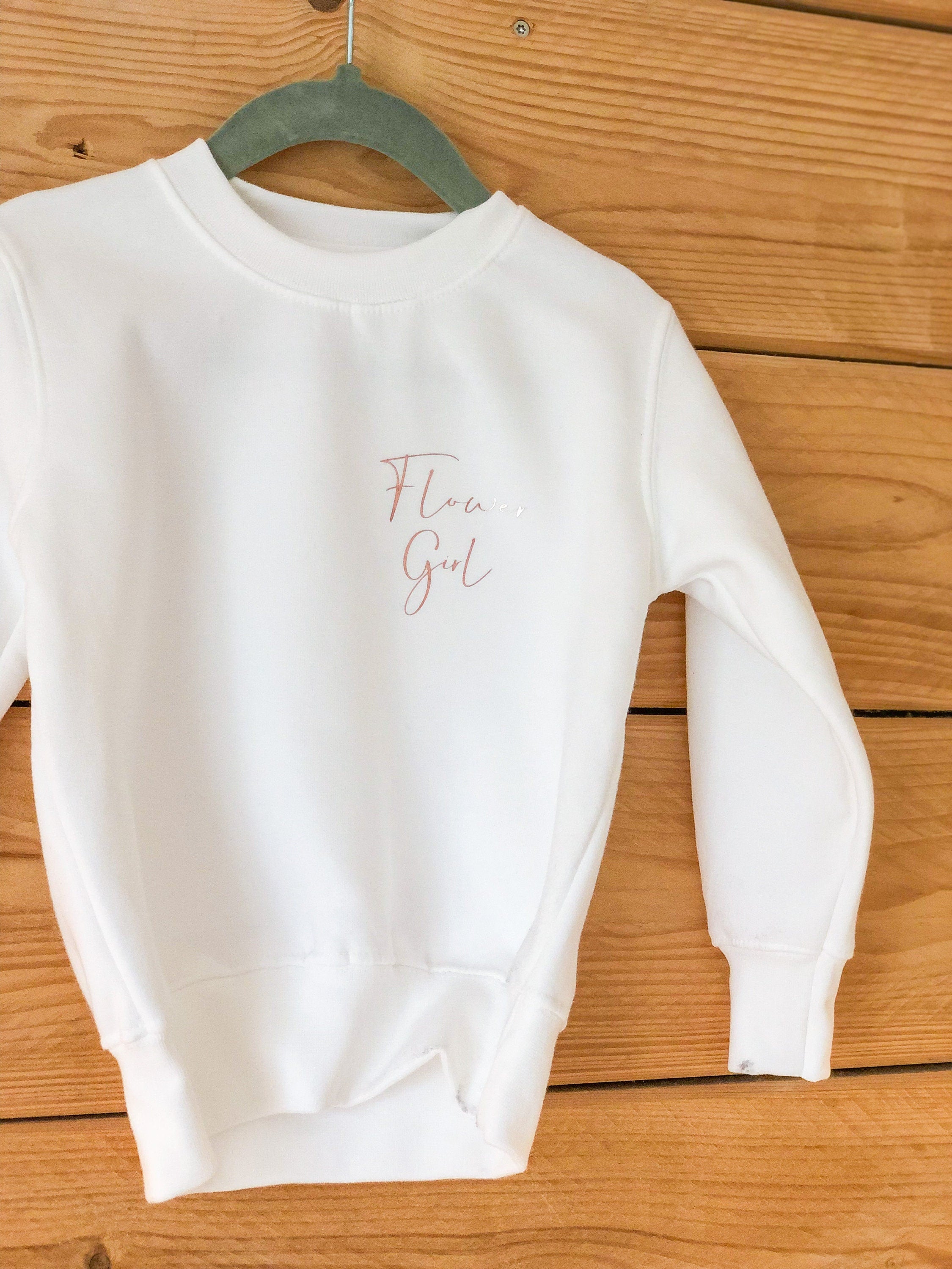 Flower Girl Sweatshirt | Flower Girl Gift | Flower Girl Proposal | Personalised Flower Girl | Personalised Kidswear | Kids Sweatshirt