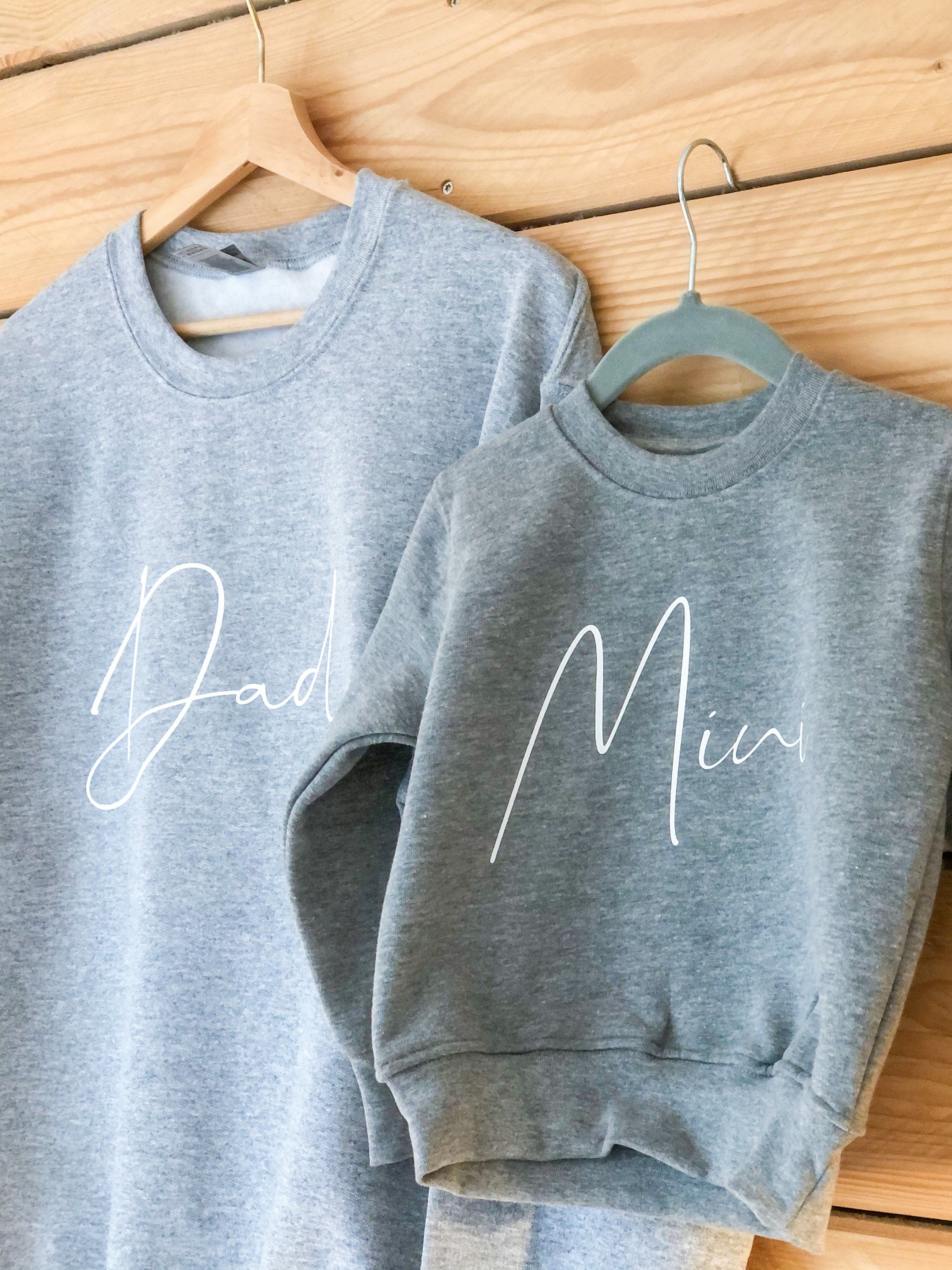 Dad and Mini Sweatshirt | Dad Sweatshirt Jumper | Matching Set | Personalised Sweatshirt Jumper | Daddy Sweatshirt | Daddy Matching Jumper