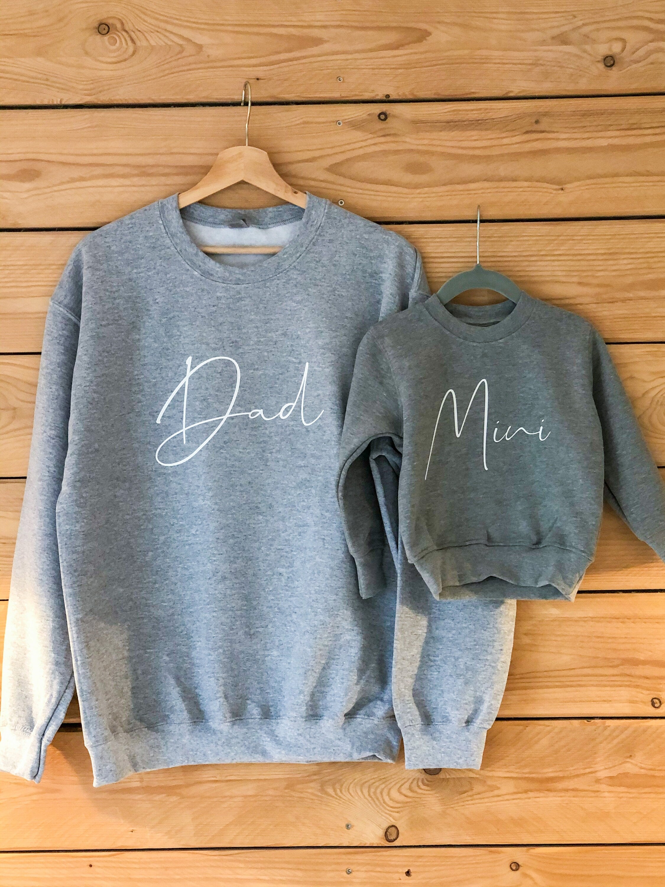 Dad and Mini Sweatshirt | Dad Sweatshirt Jumper | Matching Set | Personalised Sweatshirt Jumper | Daddy Sweatshirt | Daddy Matching Jumper