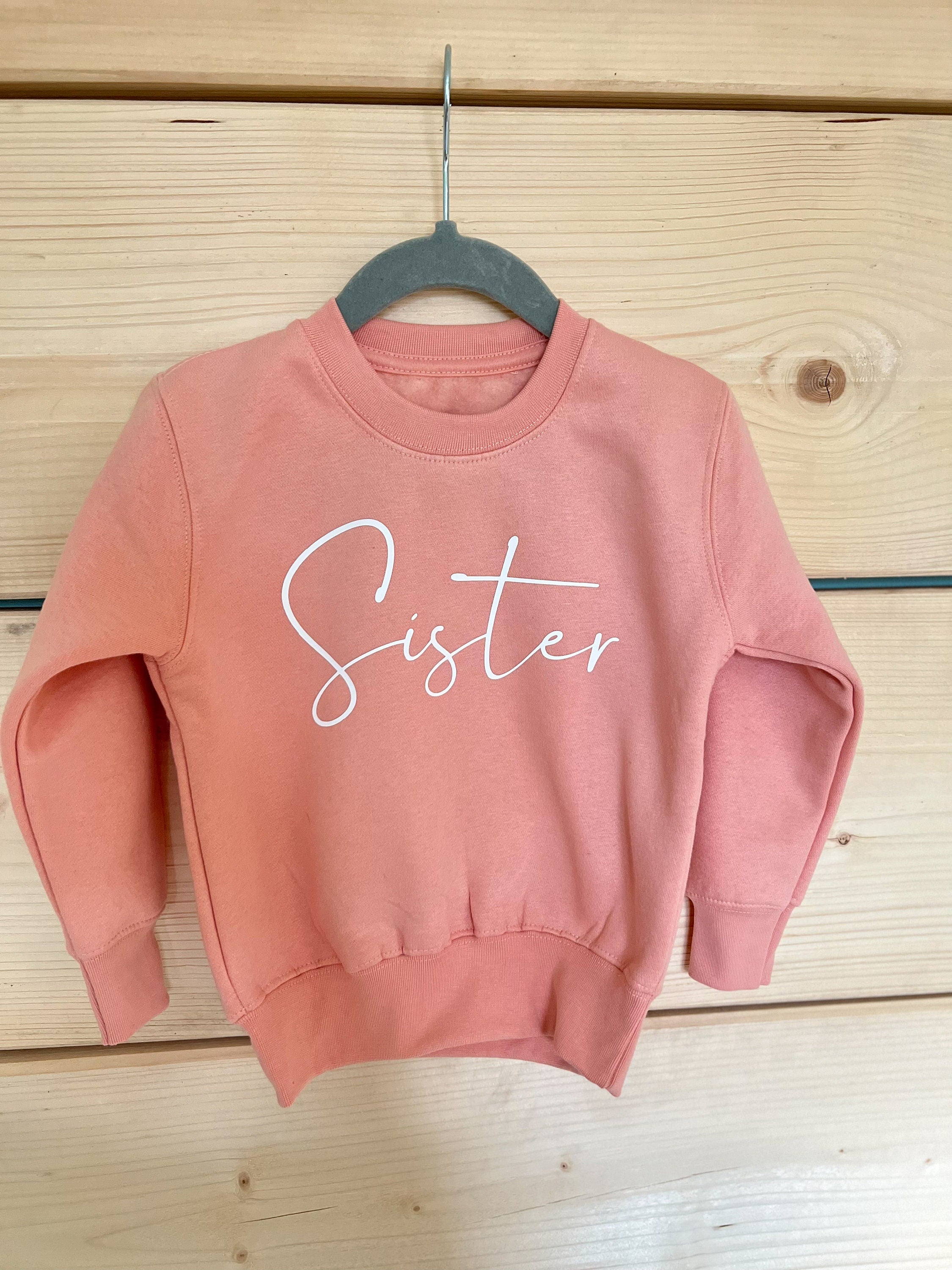 Sister Sweatshirt | Big Sister Announcement | Sister Announcement | Sister Jumper | Personalised Sister Jumper | Kids Sweatshirt