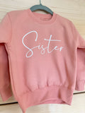 Sister Sweatshirt | Big Sister Announcement | Sister Announcement | Sister Jumper | Personalised Sister Jumper | Kids Sweatshirt