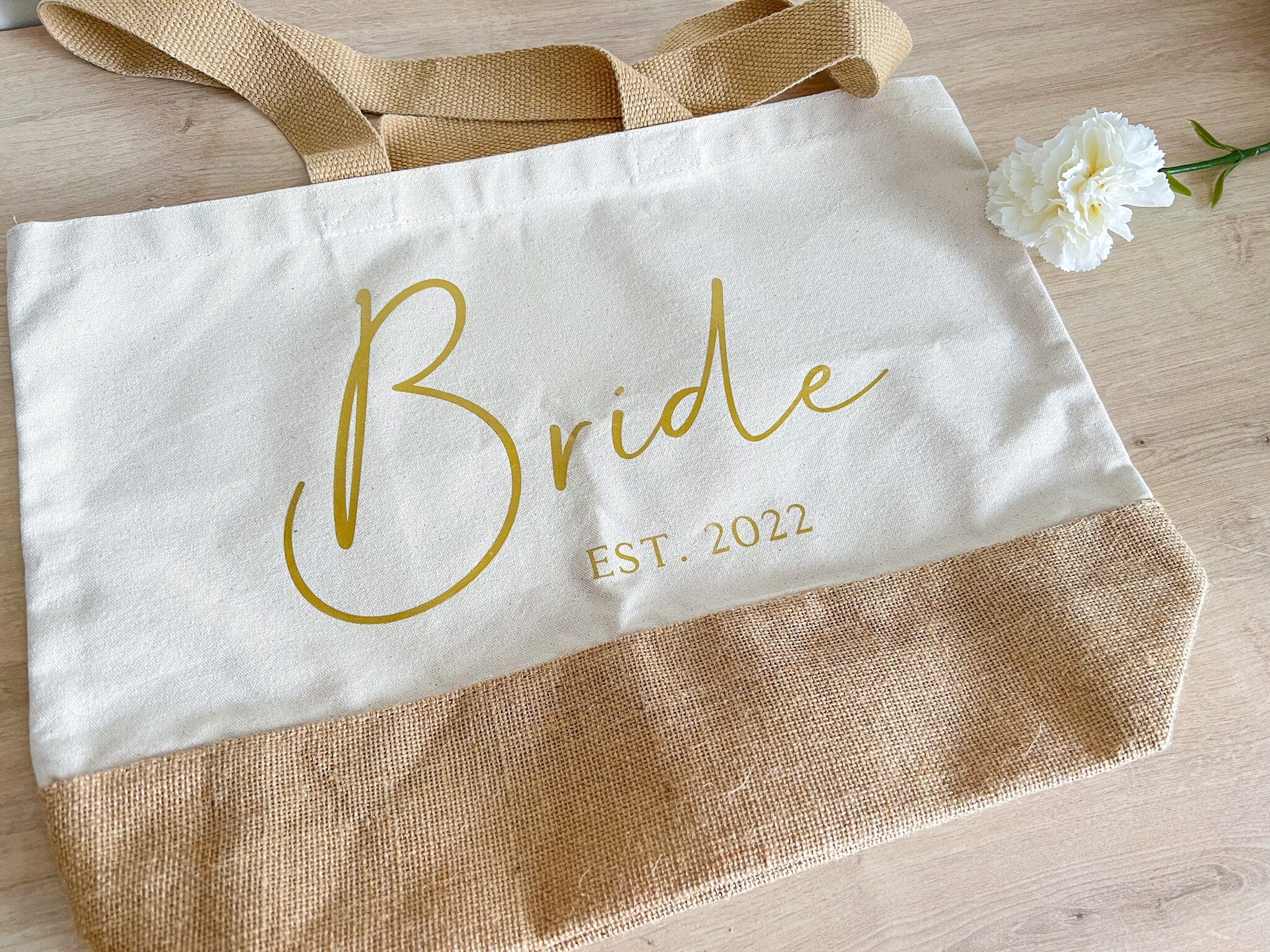 Bride Tote Bag | Bride Beach Bag | Personalised Tote Bag | Hen Do Tote Bag | Canvas Tote Bag | Honeymoon Beach Bag
