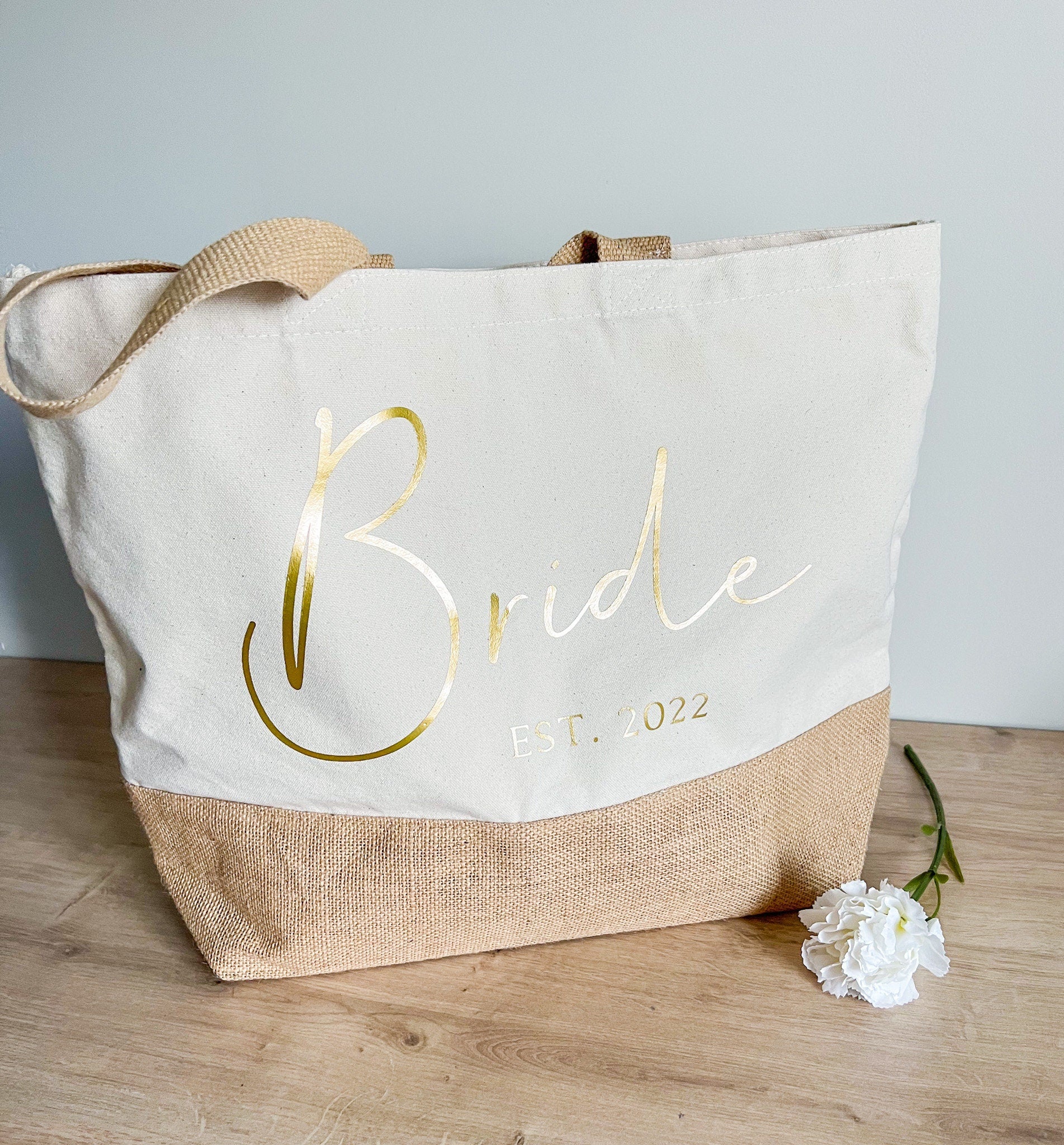 Bride Tote Bag | Bride Beach Bag | Personalised Tote Bag | Hen Do Tote Bag | Canvas Tote Bag | Honeymoon Beach Bag