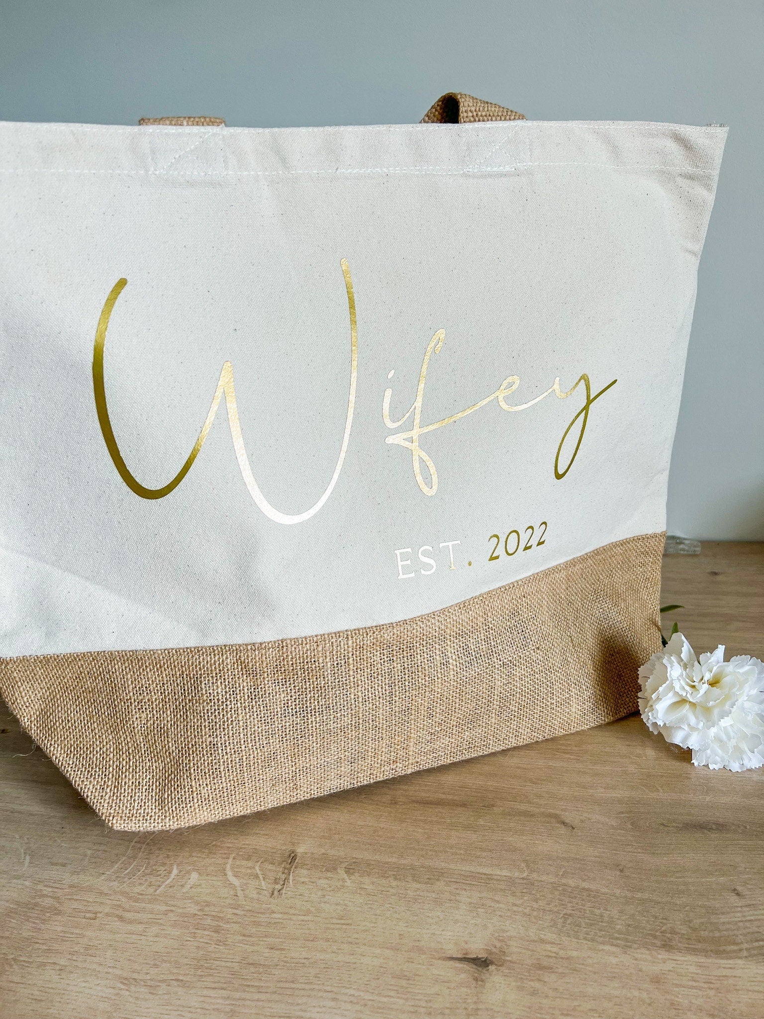 Wifey Tote Bag | Wifey Bag | Tote Bag | Wifey Beach Bag | Personalised Tote Bag | Hen Do Tote Bag | Canvas Tote Bag | Honeymoon Beach Bag