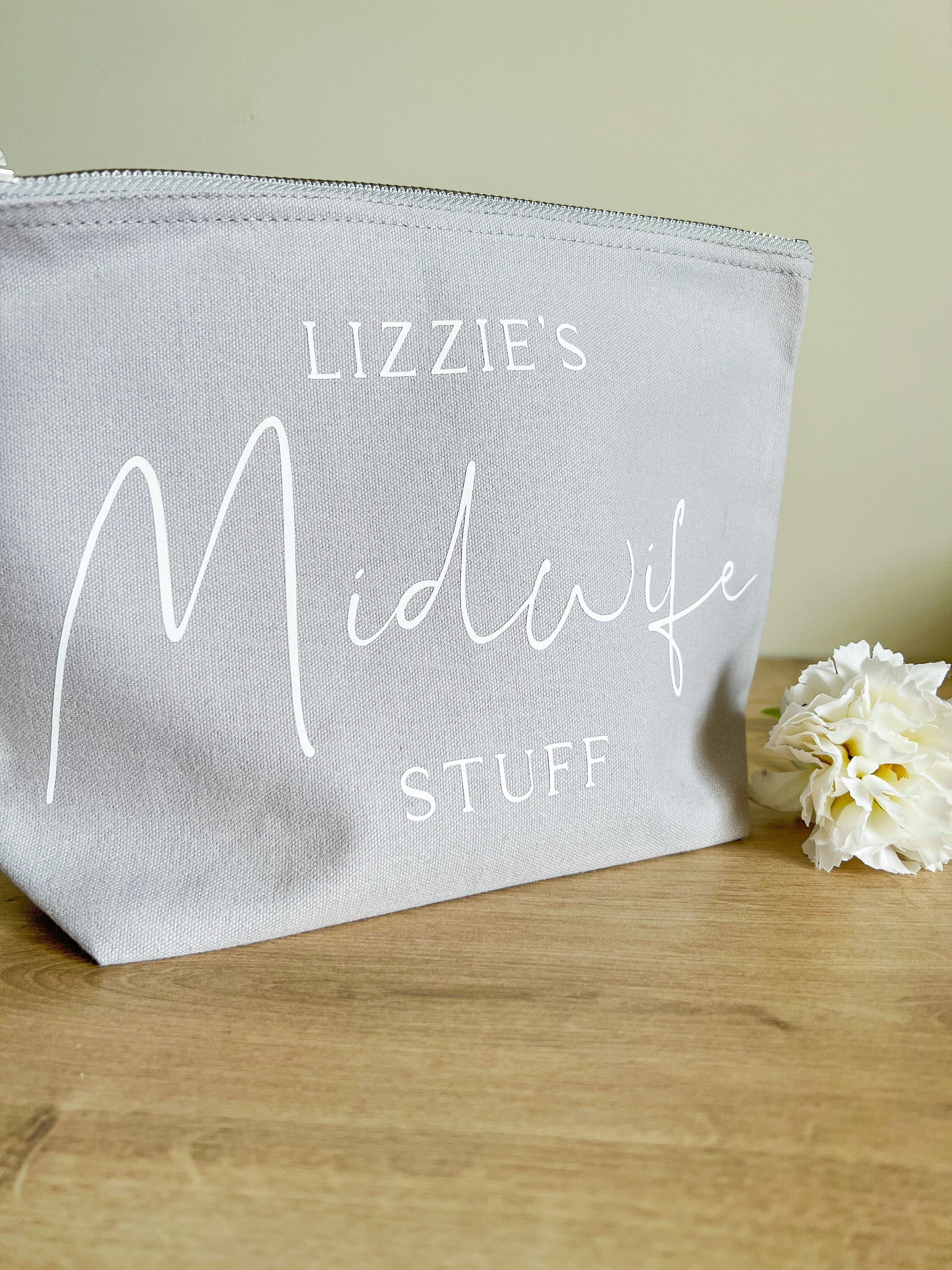 Personalised Midwife Makeup Bag | Cosmetic Bag | Midwife Gift | Midwife Thank You