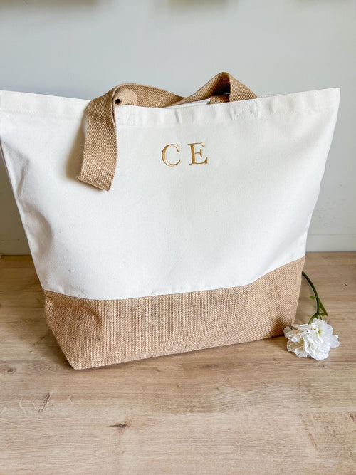 Personalised Bag | Monogram Bag | Embroidered Bag | Initial Beach Bag | Personalised Tote Bag | Beach Bag | Canvas Tote Bag | Embroidery