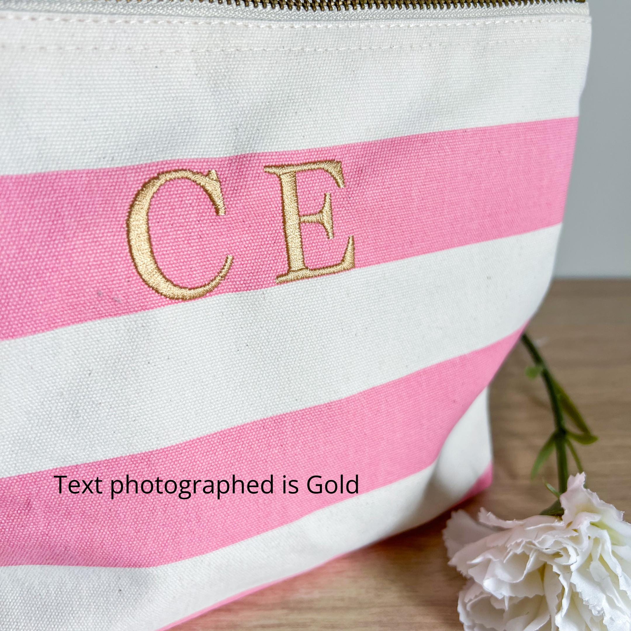 Personalised Makeup Bag | Cosmetic Bag | Personalised Gift | Engagement Gift | Embroidered Bag | Initials Bag | Monogram Makeup Bag |
