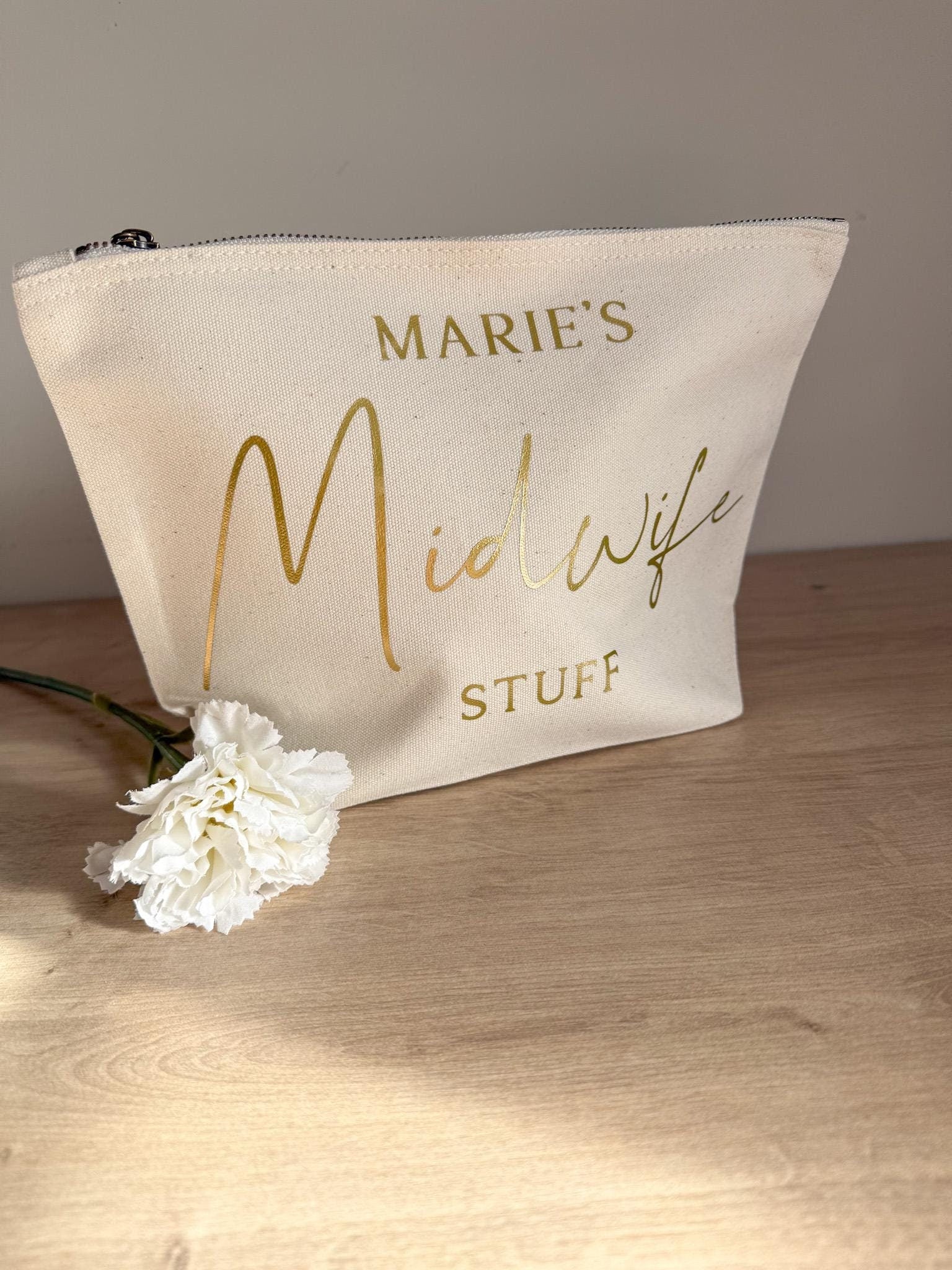 Personalised Midwife Makeup Bag | Cosmetic Bag | Midwife Gift | Midwife Thank You
