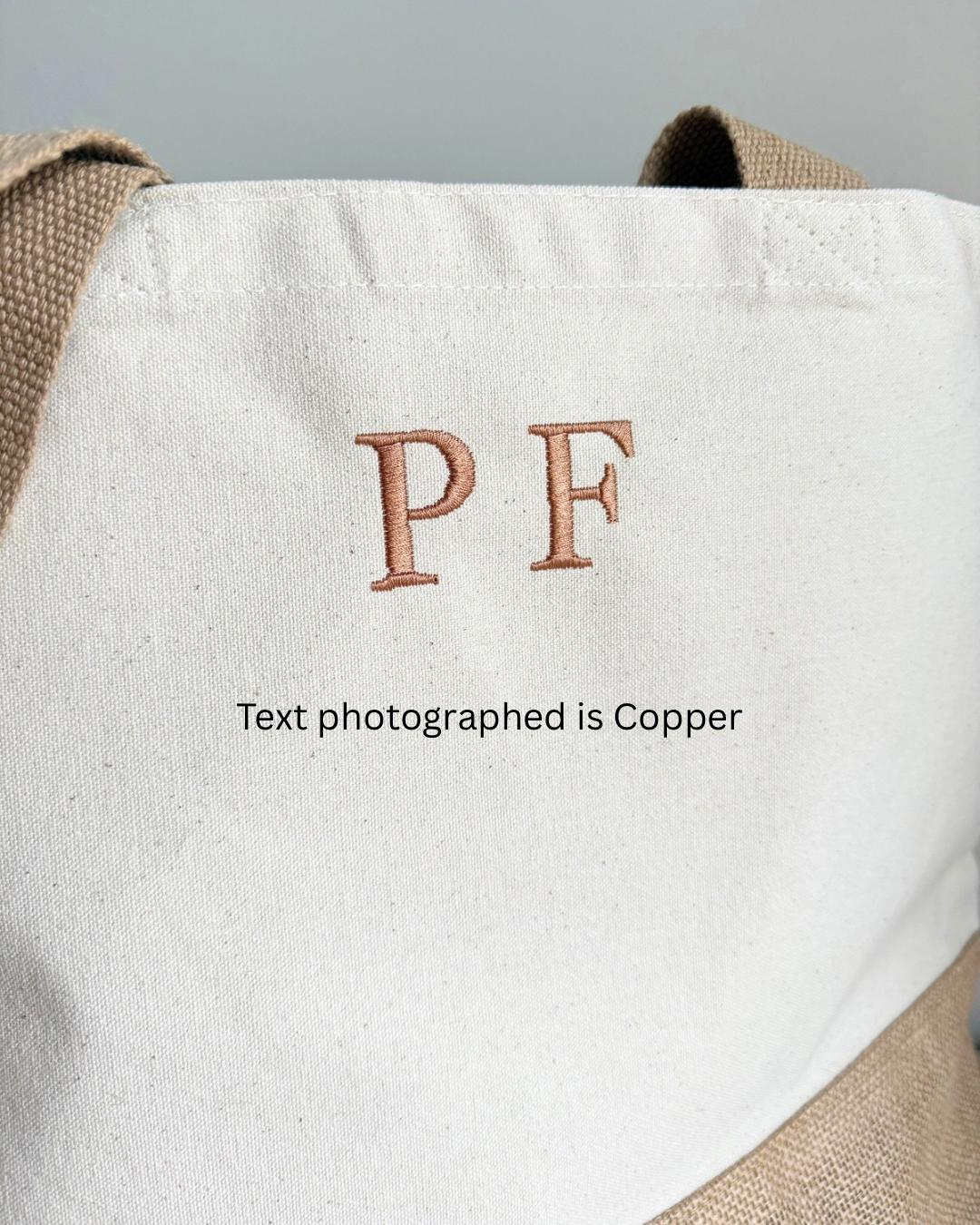 Personalised Bag | Monogram Bag | Embroidered Bag | Initial Beach Bag | Personalised Tote Bag | Beach Bag | Canvas Tote Bag | Embroidery
